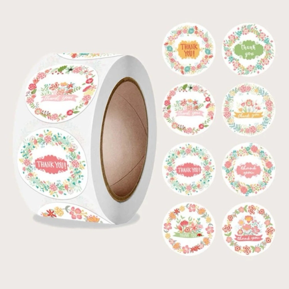 500 thank you stickers